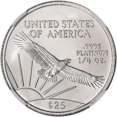 American Platinum Eagle 1/4 oz $25 - NGC MS69 Random Date and Label