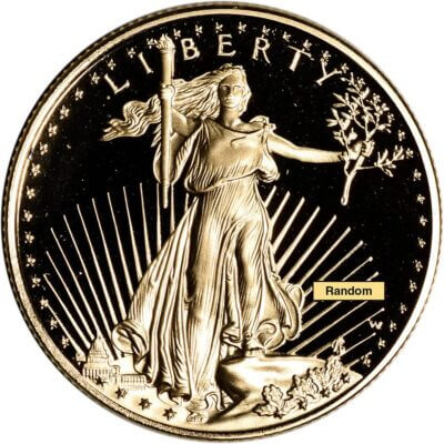 American Gold Eagle Proof 1/2 oz $25 - Coin in Capsule - Random Date