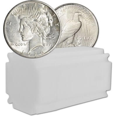 1926 US Peace Silver Dollar $1 - AU - Roll of 20 Coins