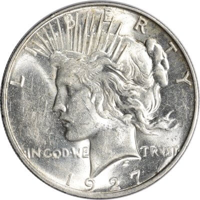 1927 D US Peace Silver Dollar $1 - AU