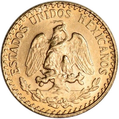 1945 Mexico Gold 2 Pesos .0482 oz - BU Restrike