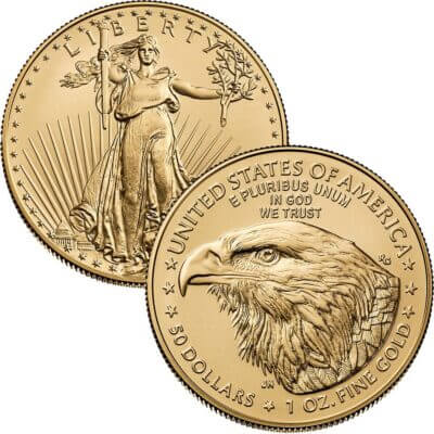 American Gold Eagle 1 oz $50 - PCGS MS70 Random Date and Label