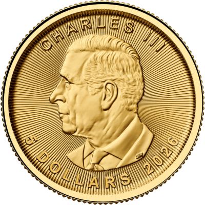 2026 Canada Gold Maple Leaf 1/10 oz $5 - BU
