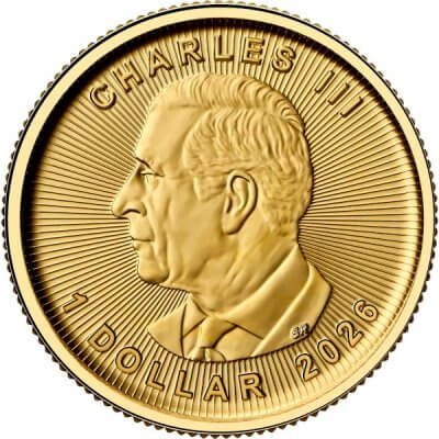 2026 Canada Gold Maple Leaf 1/20 oz $1 - BU