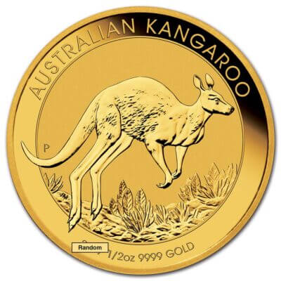 Australia Gold Kangaroo - 1/2 oz - $50 - BU - Random Date