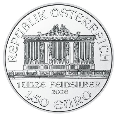 2026 Austria Silver Philharmonic 1 oz 1.5 Euro Mint Sealed 500 Coin Monster Box