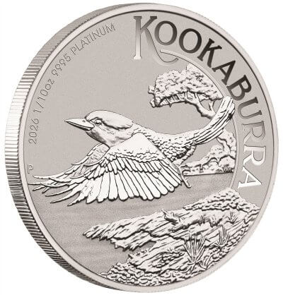 2026 P Australia Platinum Kookaburra 1/10 oz $15 - BU