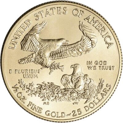 American Gold Eagle 1/2 oz $25 - Random Date - 1 Roll - 40 BU Coins in Mint Tube