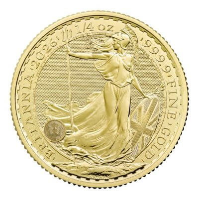 2026 Great Britain Gold Britannia £25 1/4 oz - BU