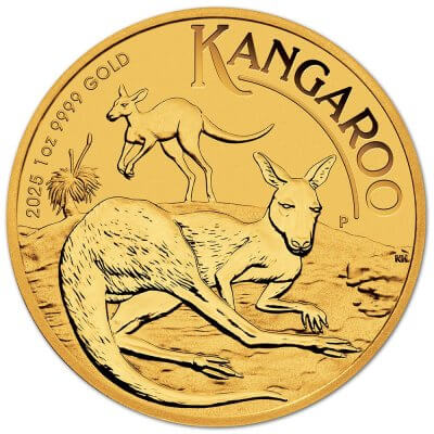 2025 P Australia Gold Kangaroo - 1 oz - $100 - BU