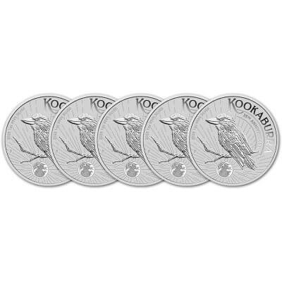 2025 P Australia Silver Kookaburra 1 oz $1 - BU - Five 5 Coins