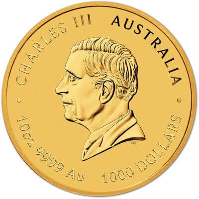 2025 P Australia Gold Lunar Series III Year of the Snake 10 oz $1000 - BU