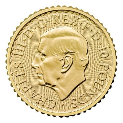 2026 Great Britain Gold Britannia £10 1/10 oz BU 25 Coin Mint Tube