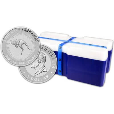 2025 P Australia Silver Kangaroo 1 oz $1 BU - 1 Box 250 Coins in Mint Sealed Box