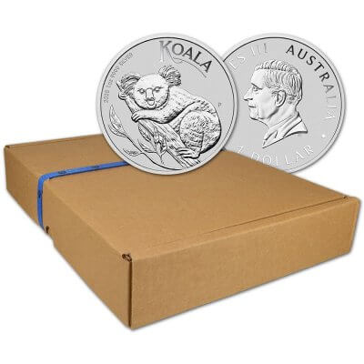 2025 P Australia Silver Koala 1 oz $1 - BU - 1 Box - Sealed 100 Coin Box
