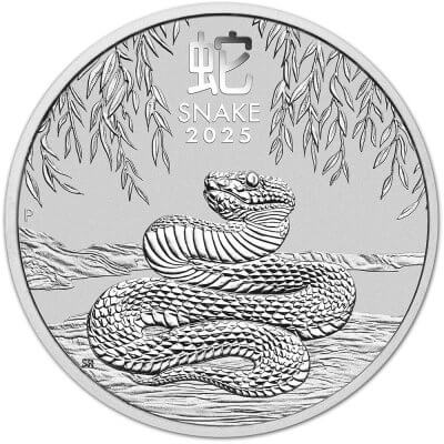 2025 P Australia Silver Lunar Series III Year of the Snake 2 oz $2 - BU