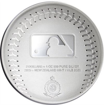 2025 Niue Silver MLB New York Yankees Colorized BU 1 oz $2 coin in Capsule