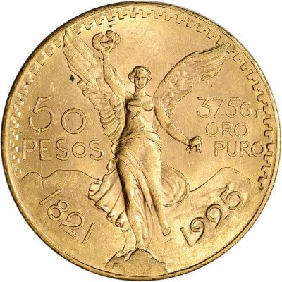 1925 Mexico Gold 50 Pesos - Average Circulated - 1.2056 oz