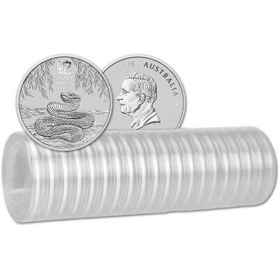 2025 P Australia Silver Lunar Year of the Snake 1/2 oz 50C - 1 Roll 20 BU Coins