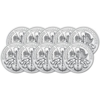 2025 Austria Silver Philharmonic 1 oz 1.5 Euro - BU - Ten 10 Coins