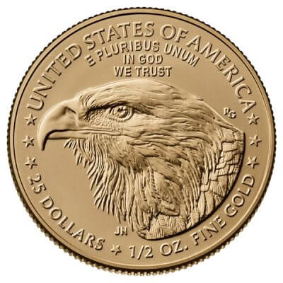 2026 American Gold Eagle 1/2 oz $25 - BU