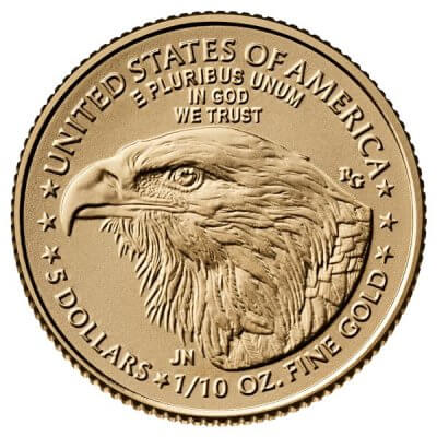 2026 American Gold Eagle 1/10 oz $5 - BU