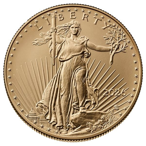 2026 American Gold Eagle 1 oz $50 - BU #1