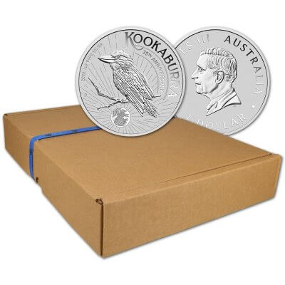 2025 P Australia Silver Kookaburra 1 oz $1 - BU - 1 Box - Sealed 100 Coin Box