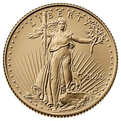 2026 American Gold Eagle 1/4 oz $10 - BU