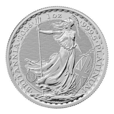 2026 Great Britain Platinum Britannia £100 - 1 oz - BU