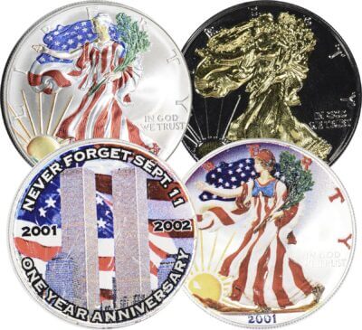 American Silver Eagle 1 oz $1 - Colorized