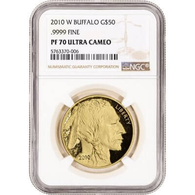 2010 W American Gold Buffalo Proof 1 oz $50 - NGC PF70 UCAM