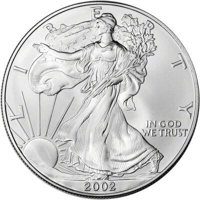 2002 American Silver Eagle 1 oz $1 - BU