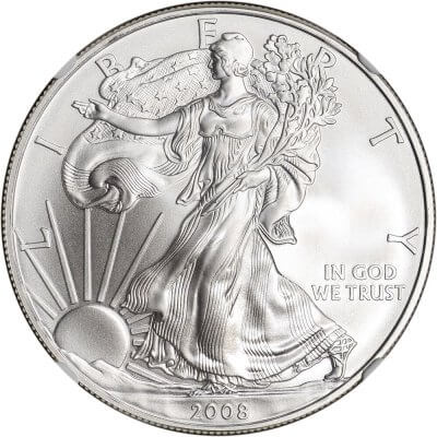 2008 American Silver Eagle - NGC MS70