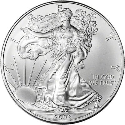 2008 American Silver Eagle 1 oz $1 - BU