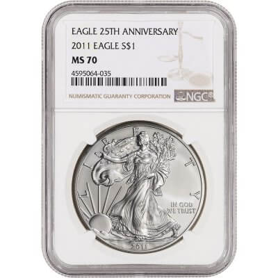 2011 American Silver Eagle - NGC MS70