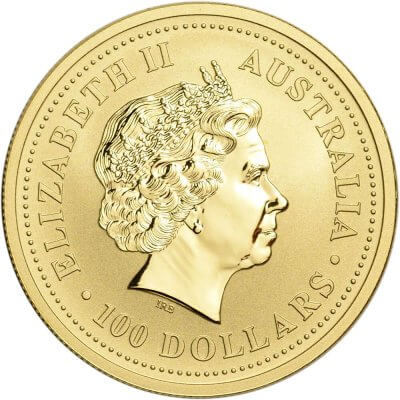 2002 Australia Gold Lunar Series I Year of the Horse 1 oz $100 - BU