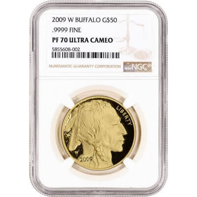 2009 W American Gold Buffalo Proof 1 oz $50 - NGC PF70 UCAM