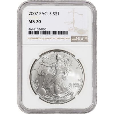 2007 American Silver Eagle - NGC MS70