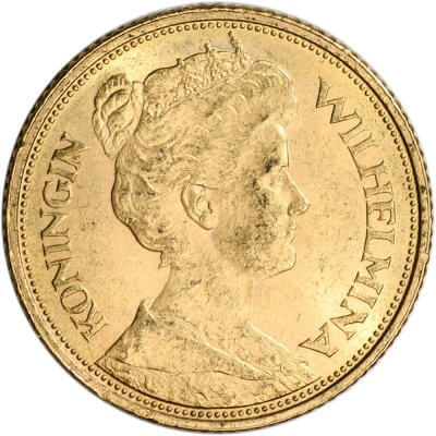 1912 Netherlands Gold 5 Gulden 0.0972 oz - Wilhelmina I - BU