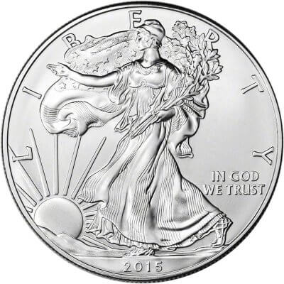 2015 American Silver Eagle 1 oz $1 - 1 Roll - Twenty 20 BU Coins in Mint Tube