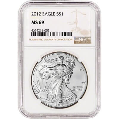 2012 American Silver Eagle Coin - NGC MS69