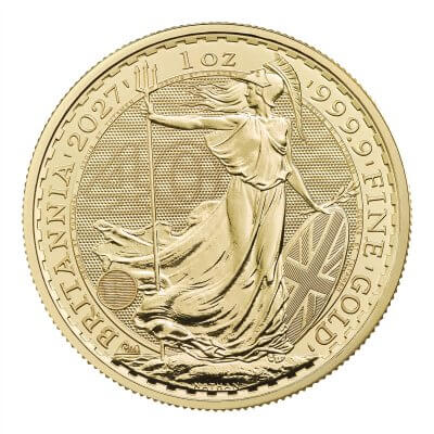 2027 Great Britain Gold Britannia £100 1 oz BU Tube of Ten 10 Coins