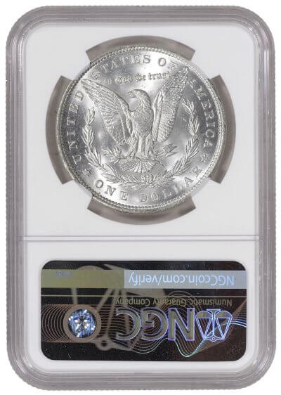 1890 US Morgan Silver Dollar $1 - NGC MS 63