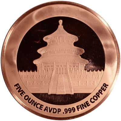 5 oz. Highland Mint Copper Round .999 Fine - Panda