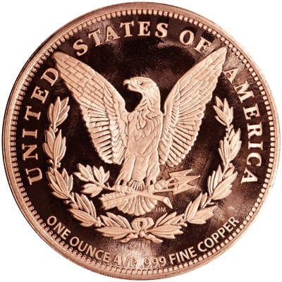 1 oz. Highland Mint Copper Round .999 Fine - Morgan