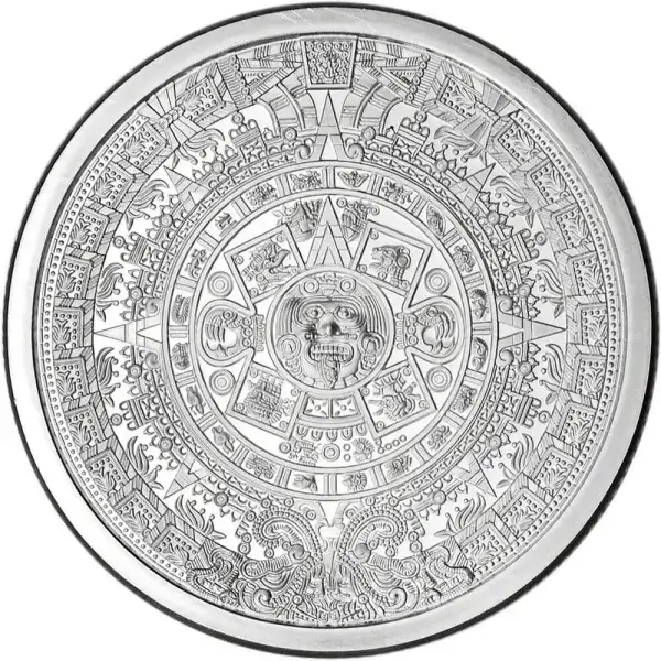 5 oz. Golden State Mint Silver Round Aztec Calendar .999 Fine Tube of 20