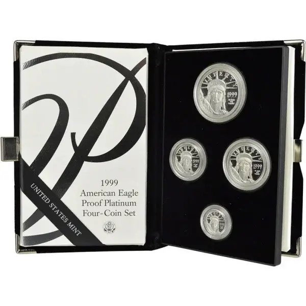American Platinum Eagle Proof Four Coin Set in OGP - Random Date