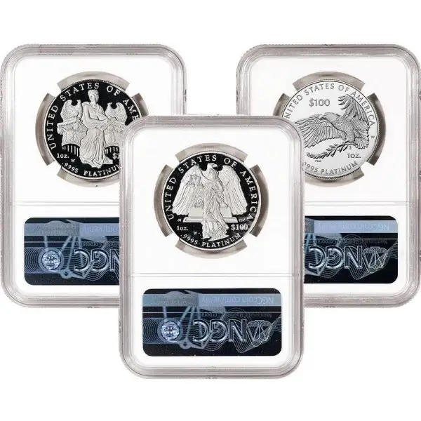 American Platinum Eagle 1 oz $100 - NGC PF70 Random Date and Label