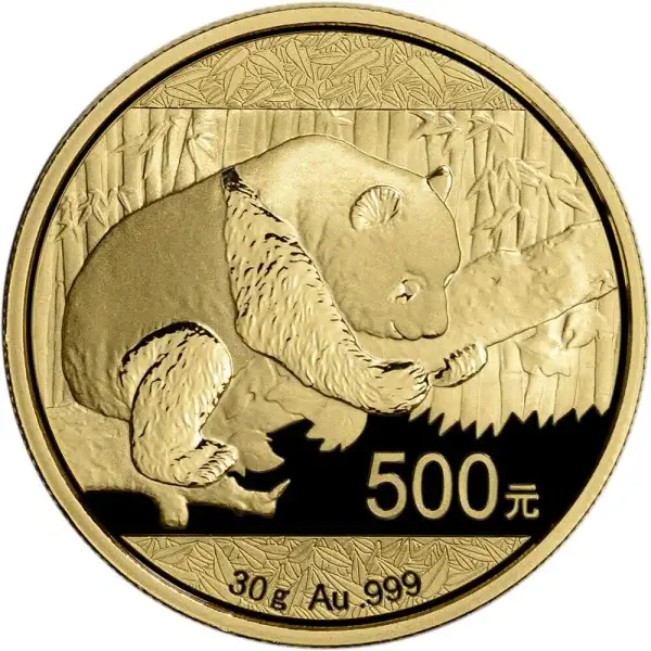 China Gold Panda 30 g 500 Yuan - BU - Random Date